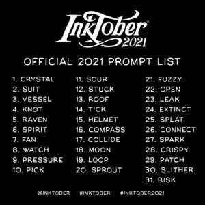 inktober 2021 prompt list