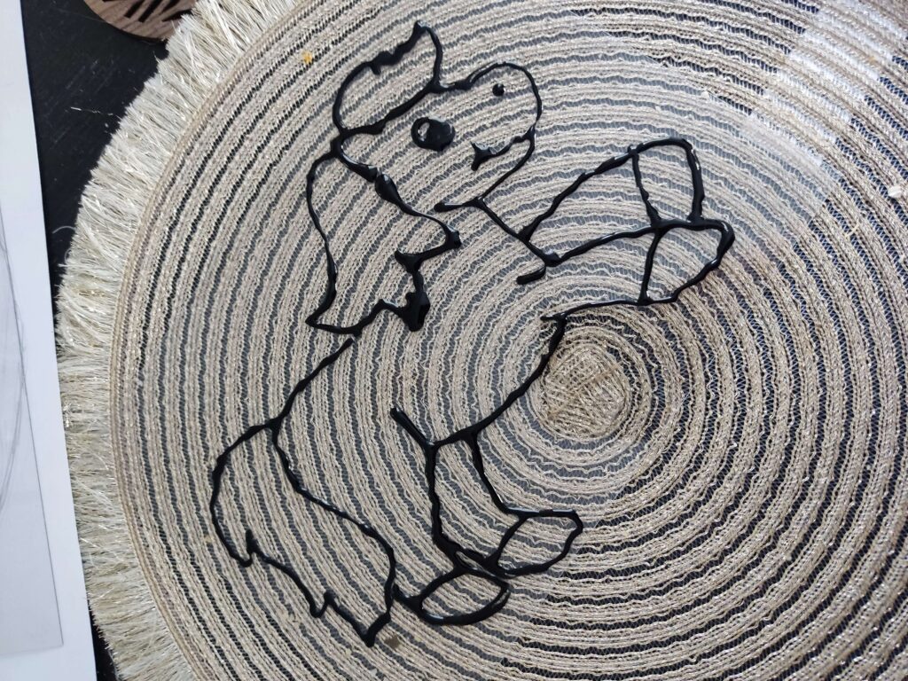 Outlines vom Pferd mit Window Color.
