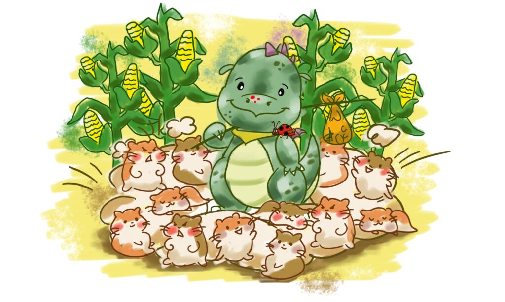 Illustration vom Drachen Schnurzel