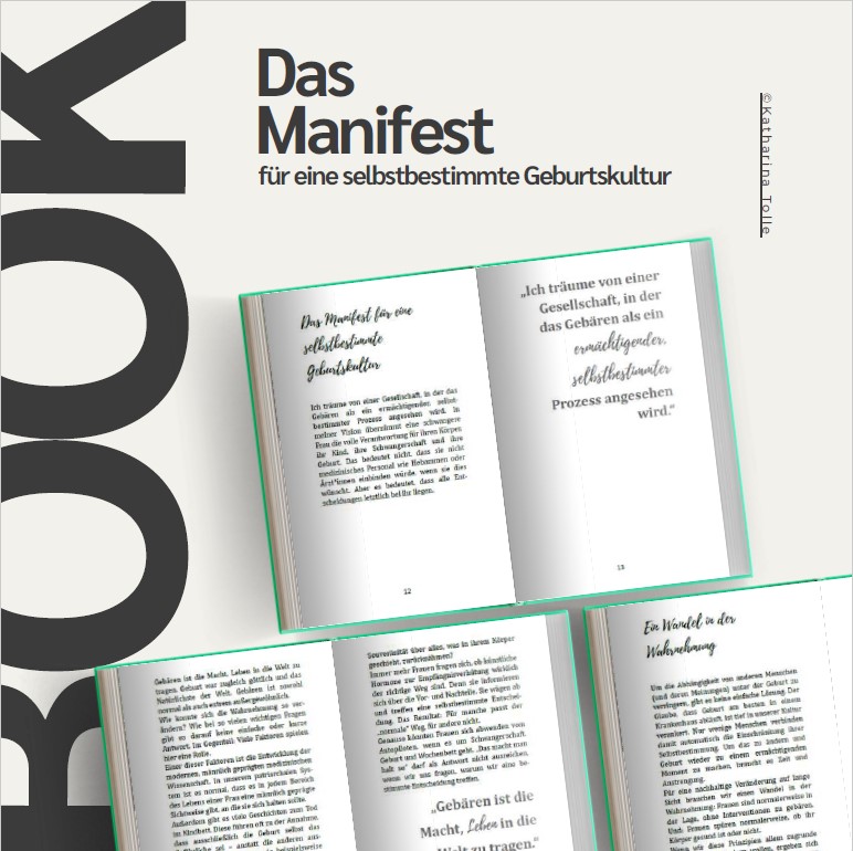 Buchsatz für das Buch: Das Manifest für eine selbstbestimmte Geburtskultur